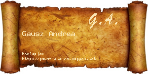 Gausz Andrea névjegykártya